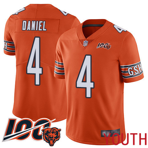 Chicago Bears Limited Orange Youth Chase Daniel Alternate Jersey NFL Football 4 100th Season